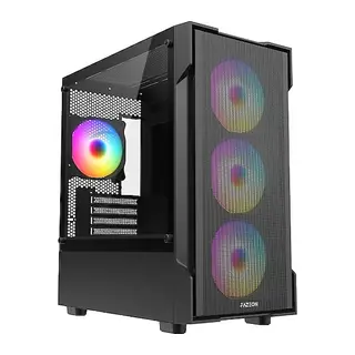 FAZEON F1 650W 80+ BRONZE Mesh 4x120mm Rainbow Fanlı mATX Bilgisayar Kasası
