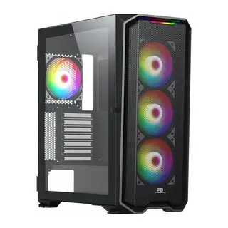 POWERBOOST PB-P3720B 850W 80+ BRONZE MESH ÖN PANEL 4XARGB FAN+USB3.0 GAMING E-ATX KASA SIYAH