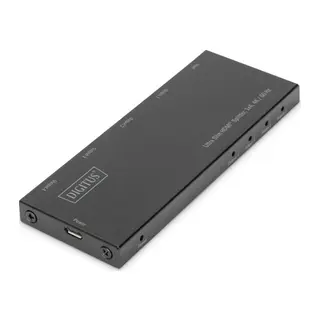 Digitus DS-45323 VPR 1-0 Ultra Slim Çoklayıcı, 1x4, 4K/60Hz, HDR, HDCP 2.2, 18 Gbps 40 metre, altın kaplama