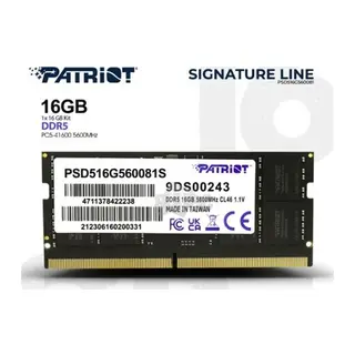 PATRIOT 16GB DDR5 5600Mhz CL46 Notebook Ram PSD516G560081S