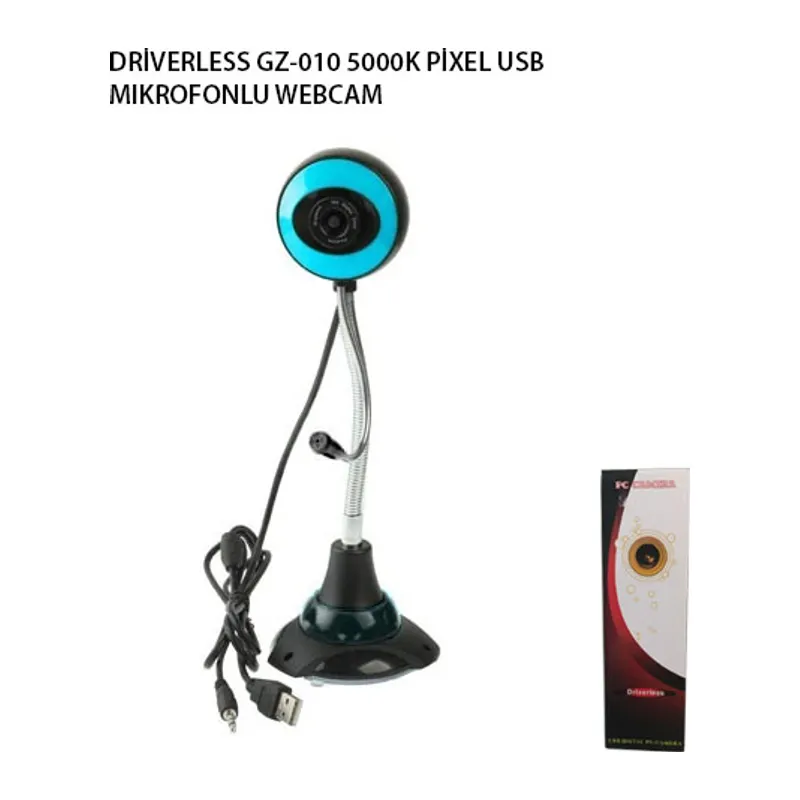 DRİVERLESS GZ-010 5000K PİXEL USB MIKROFONLU WEBCAM