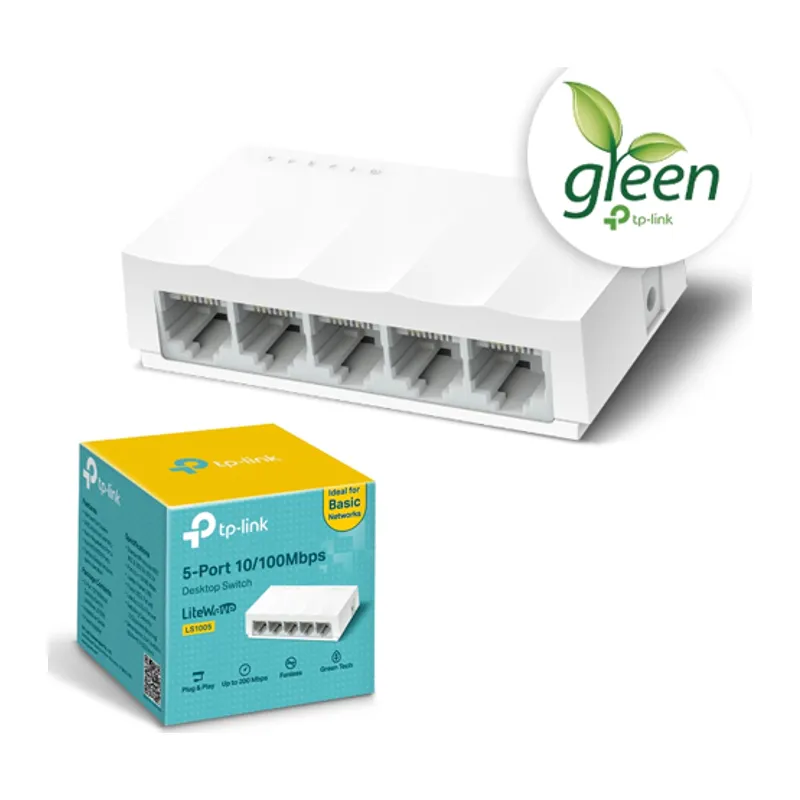 TP-LINK LiteWave 5 Port LS1005 10/100 Plastik Kasa Switch