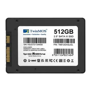 TwinMOS 2.5 512GB SATA3 580Mb-550Mb/s SSD DISK TM512GH2UGL