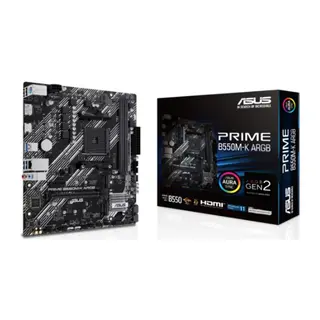 ASUS PRIME B550M-K ARGB DDR4 5100MHZ 1XHDMI 1XDP 2XM.2 USB 3.2 MATX AM4 (AMD AM4 5000/4000G/3000 SERİLERİ İLE UYUMLU)