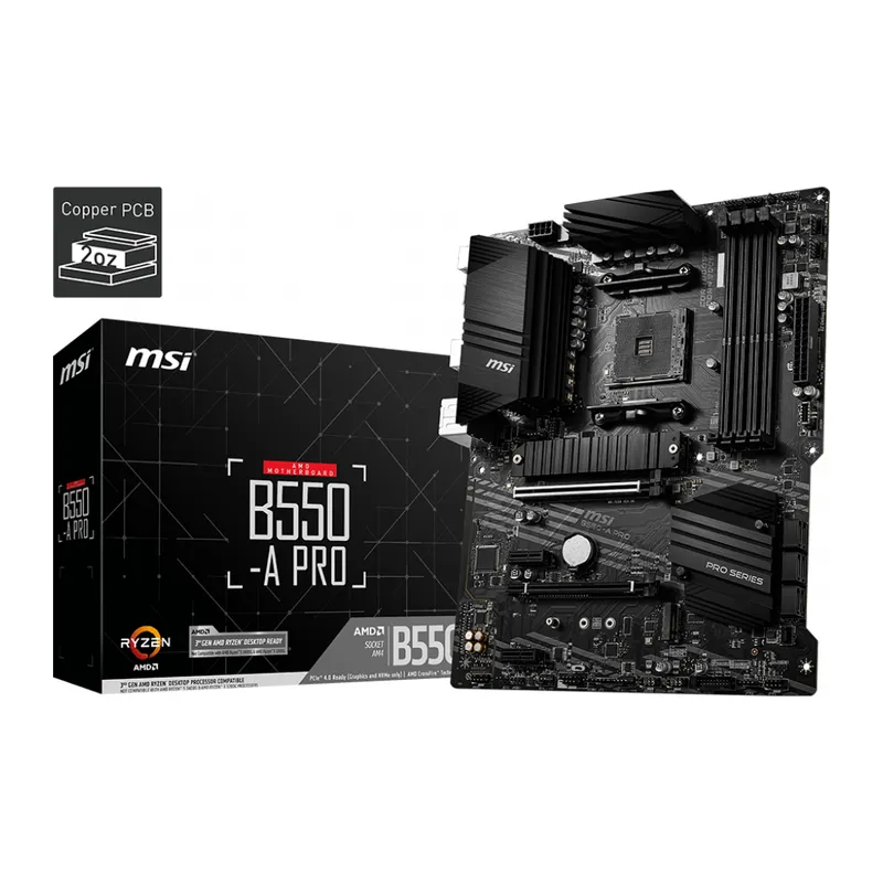 MSI B550-A PRO DDR4 3200MHZ 1XHDMI 1XDP 2XM.2 USB 3.2 ATX AM4 (AMD 5000/4000G/3000 SERİLERİ İLE UYUMLU)