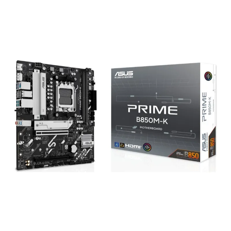 ASUS PRIME B850M-K DDR5 8400MHZ 1XHDMI 1XDP 2XM.2 USB2.0 MATX AM5(AMD AM5 9000/8000/7000 SERİLERİ İLE UYUMLU)