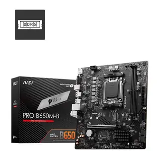 MSI PRO B650M-B DDR5 6800MHZ 1XVGA 1XHDMI 1XM.2 USB 3.2 MATX AM5 (AMD AM5 9000/8000/7000 SERİLERİ İLE UYUMLU)