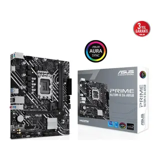 ASUS PRIME H610M-K D4 ARGB DDR4 3200MHZ 1XHDMI 1XM.2 USB 3.2 MATX 1700P (12. / 13. VE 14. NESİL İŞLEMCİ UYUMLU)
