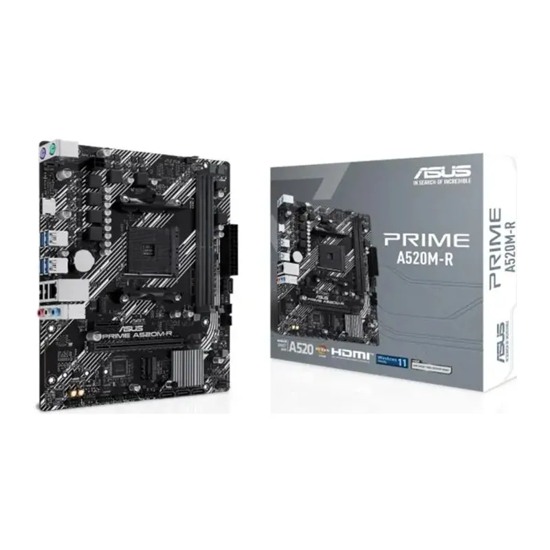 ASUS PRIME A520M-R DDR4 5100MHZ 1XHDMI 1XM.2 USB2.0 MATX AM4 (AMD AM4 5000/4000 /3000 SERİLERİ İLE UYUMLU)