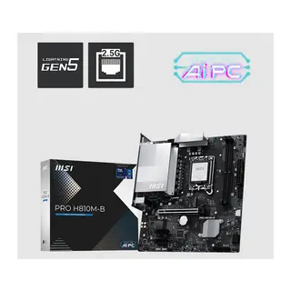 MSI PRO H810M-B DDR5 6400MHZ 1XHDMI 1XDP 1XM.2 MATX 1851P (INTEL ULTRA PROCESSORS SERIES 2)