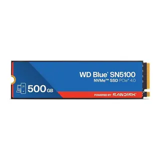 500 GB WD BLUE SN5100 PCI-4.0 6600 MB/S 5600 MB/S M2 SSD WDS500G5B0E