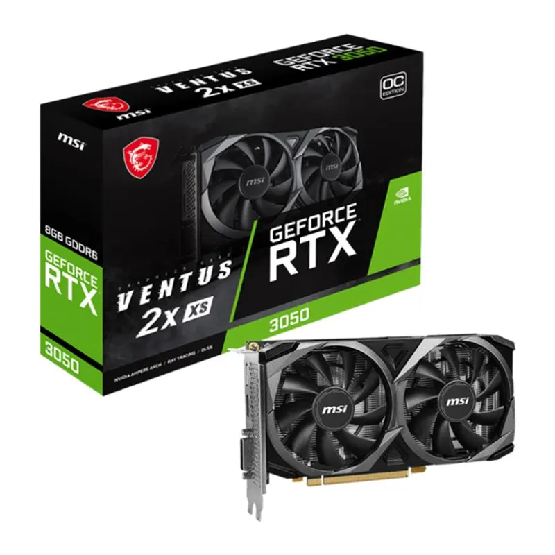 MSI GEFORCE RTX3050 VENTUS 2X XS 8G OC 8GB GDDR6 128BIT 1XHDMI 1XDP 1XDVI EKRAN KARTI