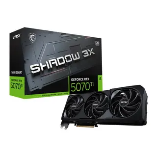MSI GEFORCE RTX5070TI 16G SHADOW 3X OC 16GB GDDR7 256BIT 1XHDMI 3XDP EKRAN KARTI