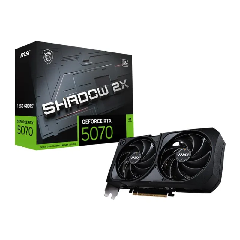 MSI GEFORCE RTX5070 12G SHADOW 2X OC 12GB GDDR7 192BIT 1XHDMI 3XDP EKRAN KARTI