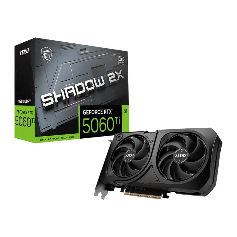 MSI GEFORCE RTX5060TI 8G SHADOW 2X OC PLUS 8GB GDDR7 128BIT 1XHDMI 3XDP EKRAN KARTI
