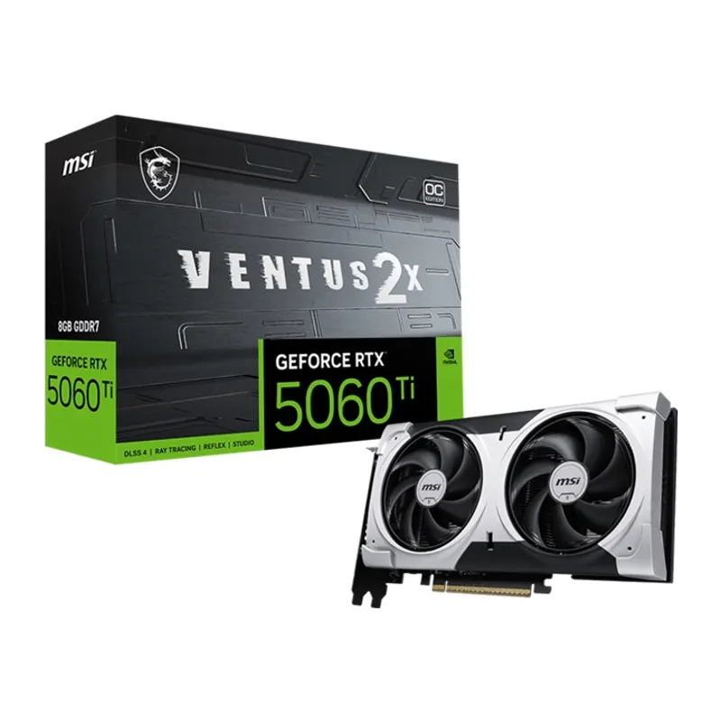 MSI GEFORCE RTX5060TI 8G VENTUS 2X PLUS 8GB GDDR7 128BIT 3XDP 1XHDMI EKRAN KARTI