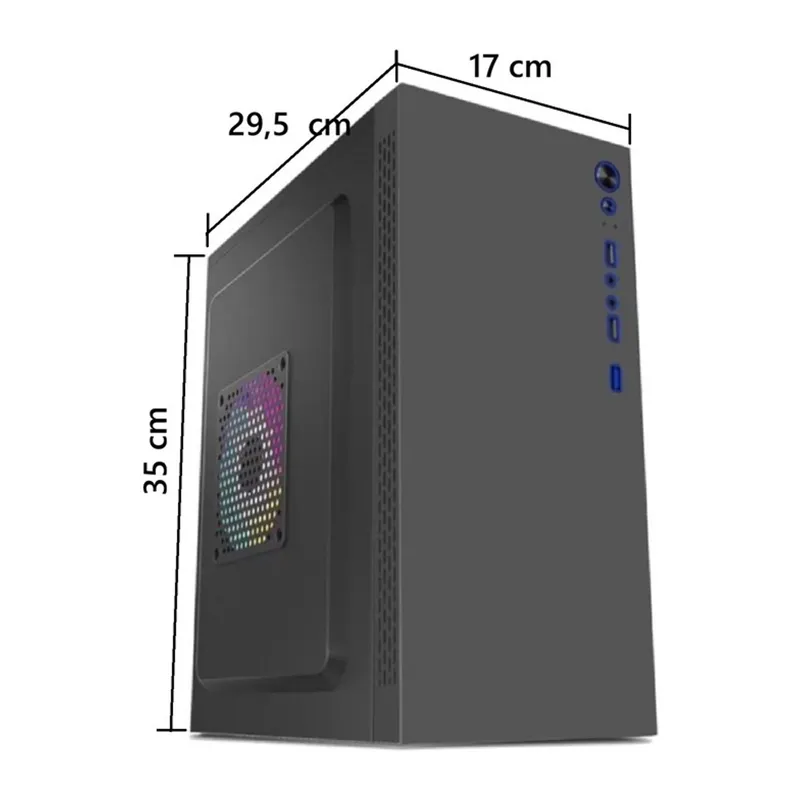 AZTECH AZTB02600 TITAN 600W SİYAH USB 2.0 MİCRO ATX KASA