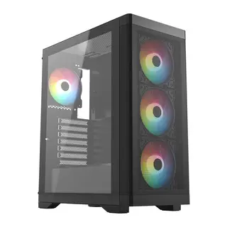 FRISBY FC-9480G 600W +80 BRONZE RGB 4X8120MM FAN GAMİNG SİYAH KASA