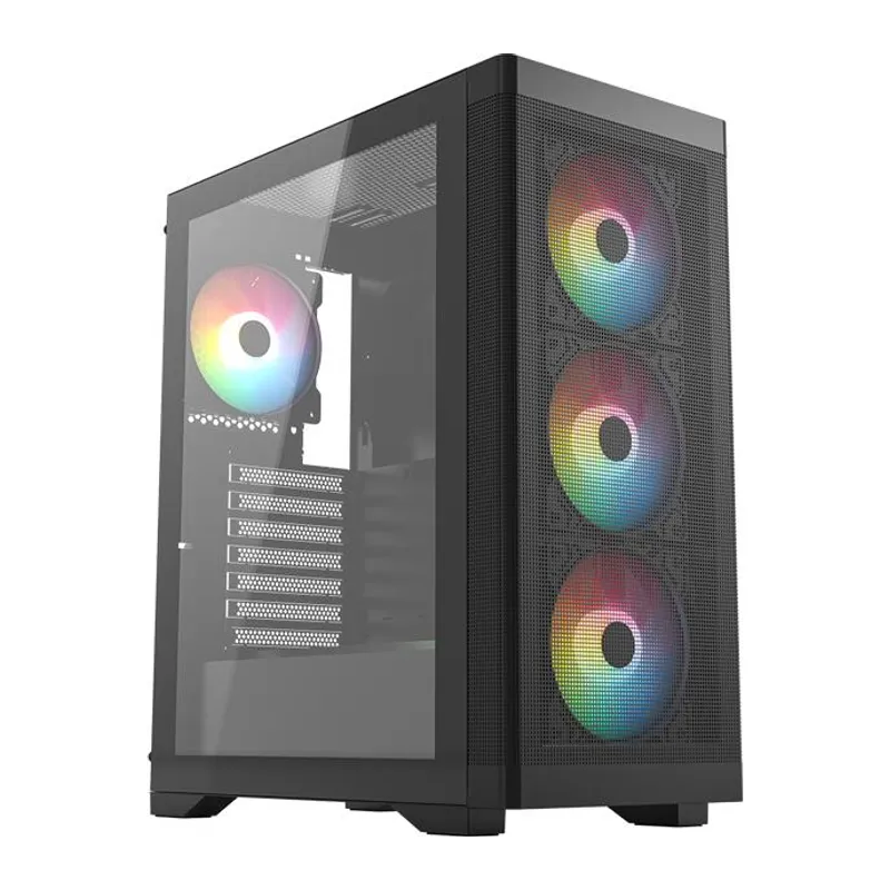 FRISBY FC-9480G 600W +80 BRONZE RGB 4X8120MM FAN GAMİNG SİYAH KASA