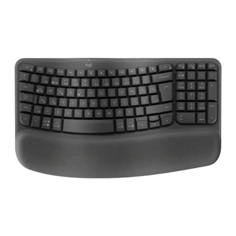 LOGITECH WAVE KEYS KABLOSUZ ERGONOMİK KLAVYE GRİ 920-012311