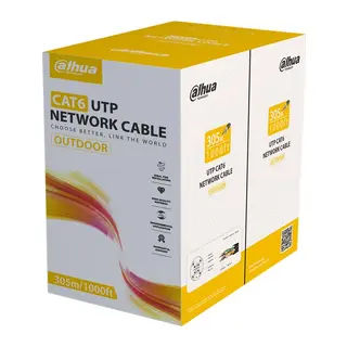 DAHUA DH-PFM920-6UN U/UTP 305 METRE 24AWG %100 BAKIR PE OUTDOOR SİYAH RENK CAT6 KABLO