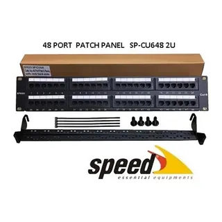 SPEED SP-CU648 2U 48 PORT CAT6 DOLU UTP PATCH PANEL + KABLO DÜZENLEYİCİ