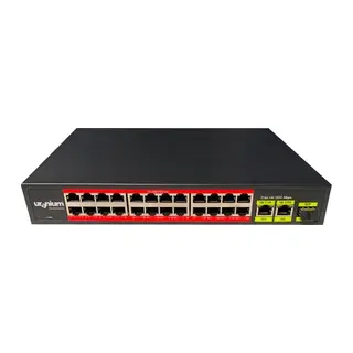 URANIUM POE-2421SFP-300W 24 PORT 10/100+2X GIGABIT UPLINK +1XSFP RACKMOUNT SWITCH (REALTEK CHIPSET)