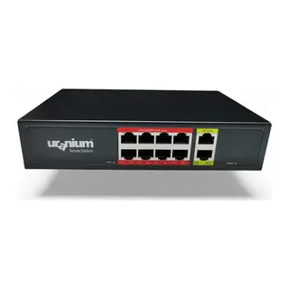 URANIUM POE-G8002-96W 8 PORT GIGABIT + 2 PORT GIGABIT RJ45 UPLINK POE SWITCH (REALTEK CHIPSET)