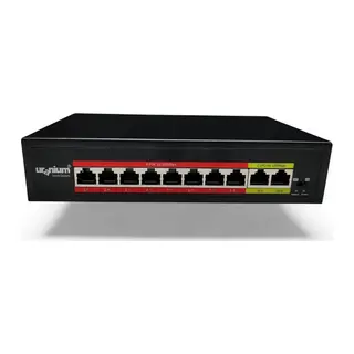 URANIUM POE-8002-96W 8 PORT 10/100 + 2 PORT 10/100 RJ45 UPLINK WATCH-DOG POE SWITCH (REALTEK CHIPSET)