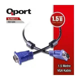 QPORT Q-VGA1.5 15 PIN FILTRELI VGA KABLO 1.5MT
