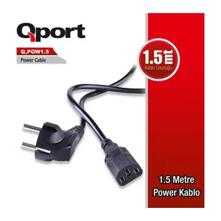 QPORT Q-POW1.5 1.5M PC POWER KABLOSU