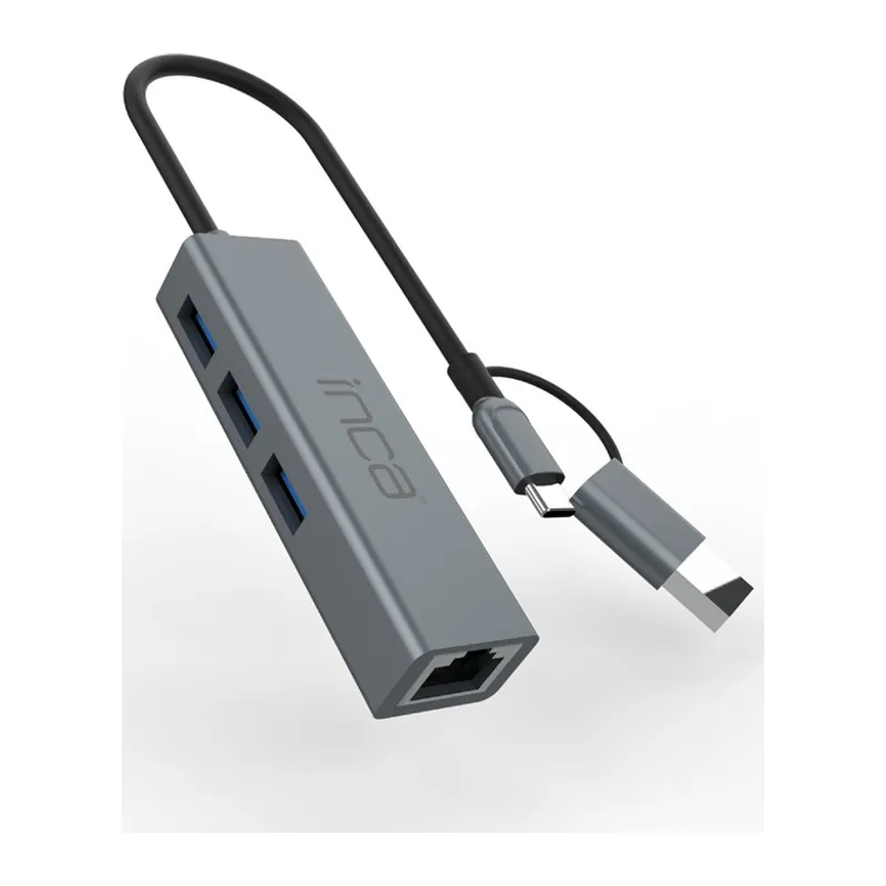 INCA IUTP-03T USB HUBX3 USB 3.0 10 GBPS+ETHERNET RJ45 1000MBPS ÇOKLAYICI