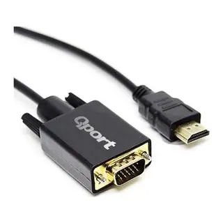QPORT Q-HVG18 HDMI TO VGA 1,8MT DÖNÜŞTÜRÜCÜ KABLO