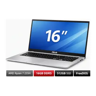 ASUS 16'' Ultra 7 255H, DDR5 16GB, 512GB SSD, FreeDos