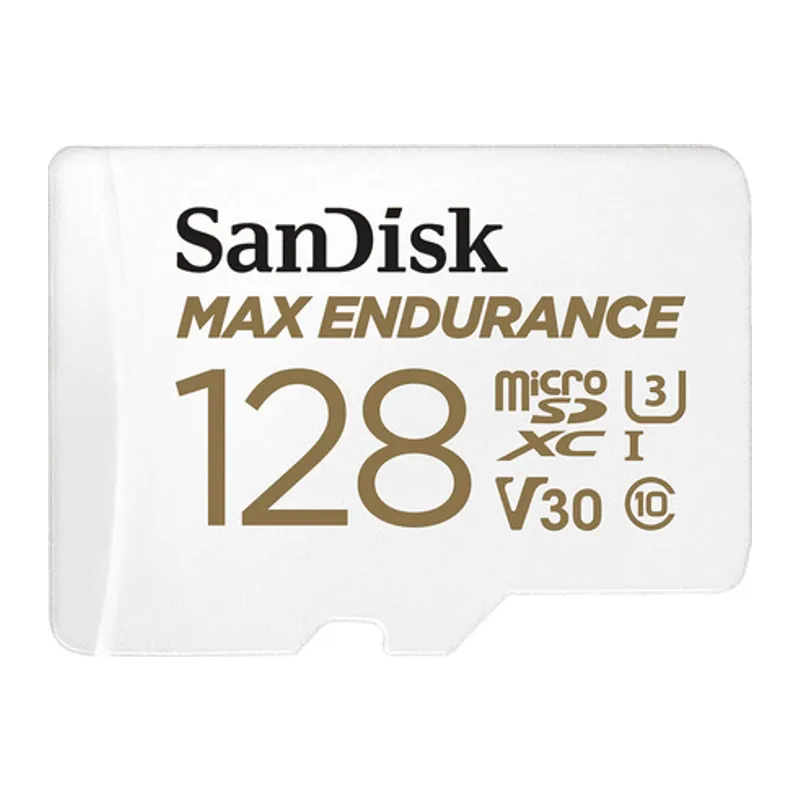 SanDisk MAX ENDURANCE microSDXC 128GB + SD Adapter - for home security cameras & dashcams