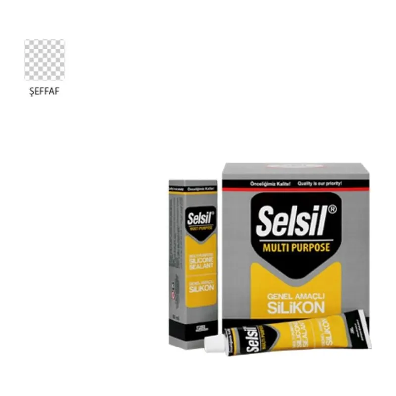 Selsil Genel Amaçlı Tüp Silikon 50 ml Şeffaf