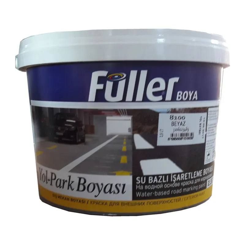 Füller Beyaz Yol Çizgi Boyası 2,5 Litre Su Bazlı