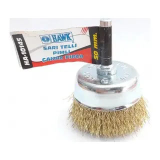 Hawk HA10145 Pimli Sarı Tel Çanak Fırça 50 mm