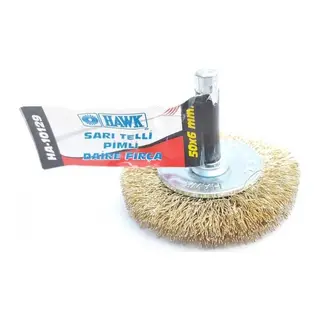 Hawk HA10129 Pimli Sarı Tel Daire Fırça 50x6 mm