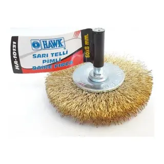 Hawk HA10131 Pimli Sarı Tel Daire Fırça 60x8 mm