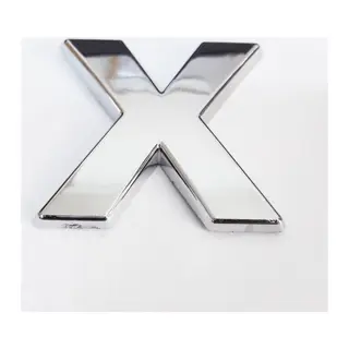 Cemax X Harfi 3,75 cm Krom Yapışkanlı