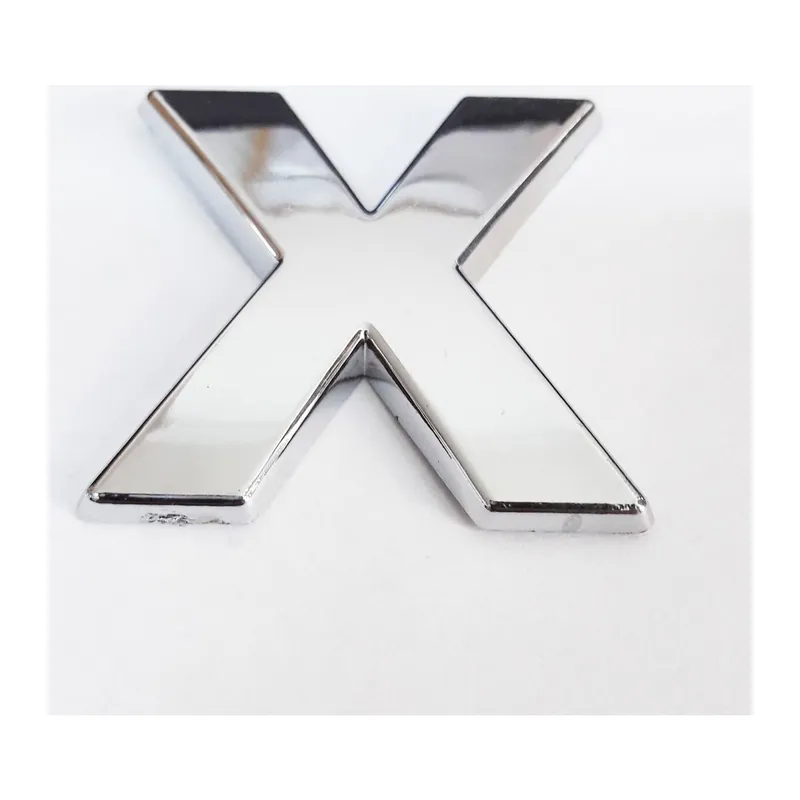 Cemax X Harfi 3,75 cm Krom Yapışkanlı