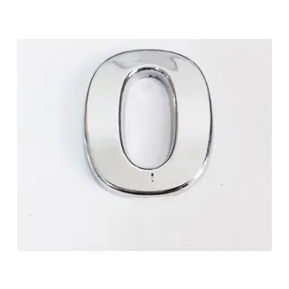 Cemax 0 Rakamı 3,75 cm Krom Yapışkanlı