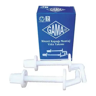 Gama Klozet Kapağı Montaj Vidası Plastik Alttan Sıkma Kod:45001