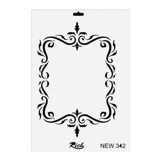 Rich New Seri N-342 Stencil 35x25 cm