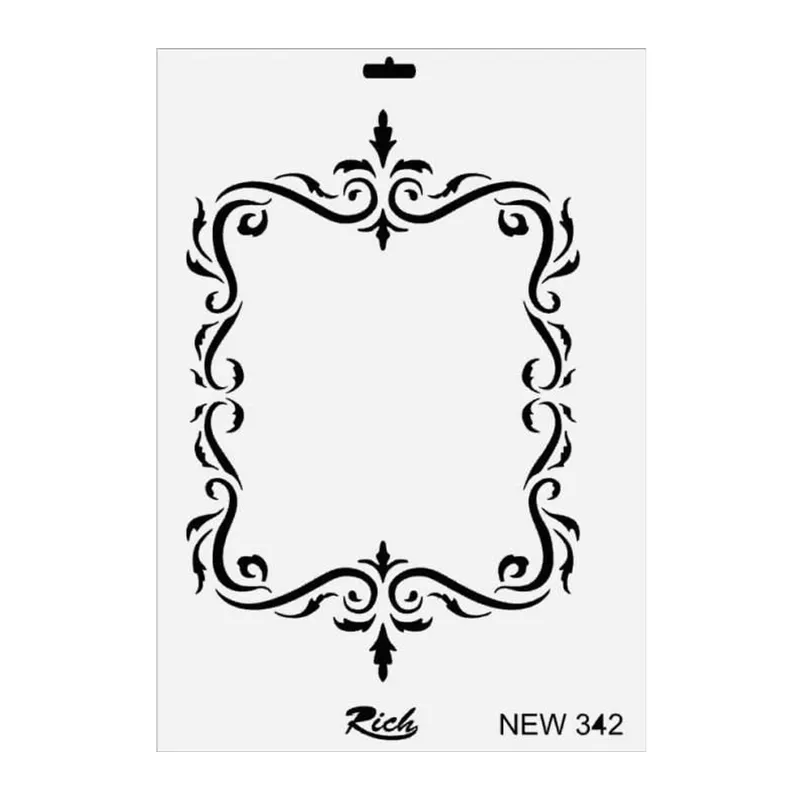 Rich New Seri N-342 Stencil 35x25 cm