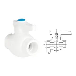 Ege Yıldız PPRC 40 mm Küresel Vana Gri