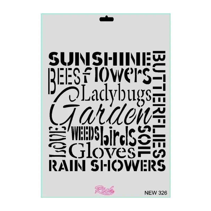 Rich New Seri N-326 Stencil 35x25 cm