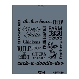 Rich New Seri N-499 Stencil 35x25 cm