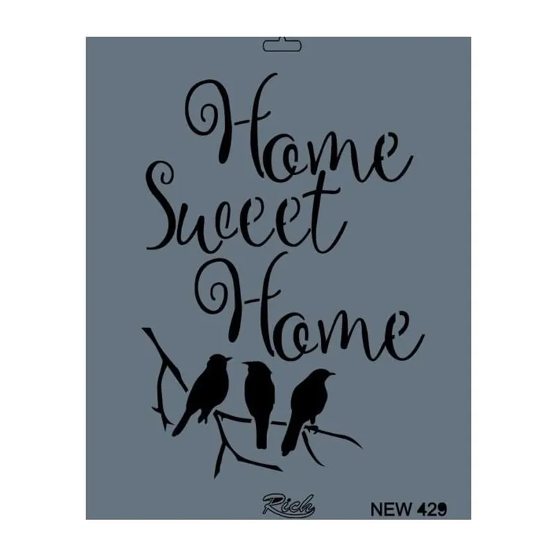 Rich New Seri N-429 Stencil 35x25 cm